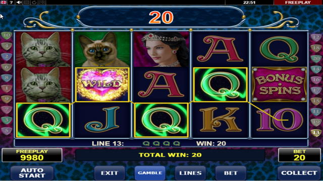 Характеристики слота Diamond Cats 9