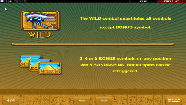 Игровой интерфейс Eye Of Ra 1